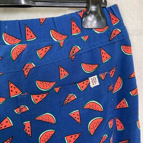 Sovereign Code Men’s Tropical Watermelon Print Blue Red Swim Trunks Size Medium - Picture 7 of 16